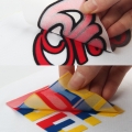 Benutzerdefiniertes, günstiges Logo zum Aufbügeln, 3D-Flock-Transfer-Etikettenaufkleber zum Aufbügeln für Kleidungsstücke 